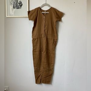 Rylee +Cru girls cotton khaki jumpsuit